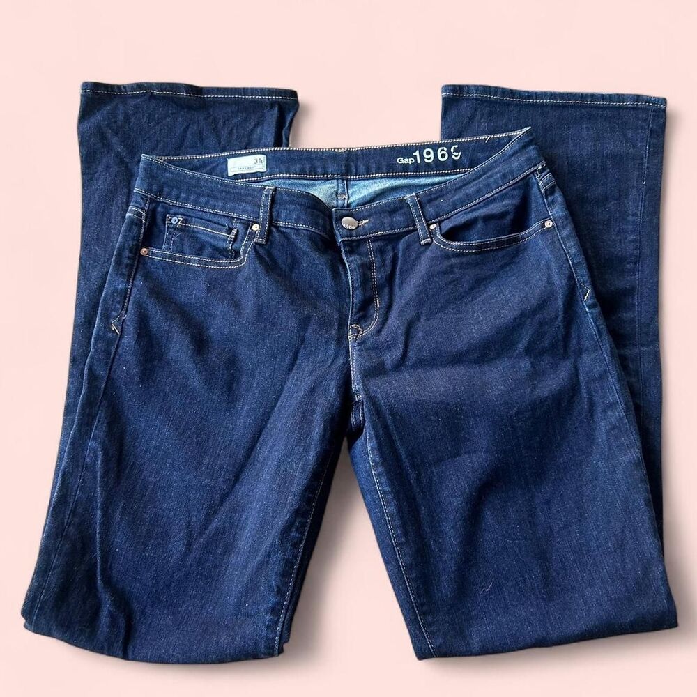 Navy blue bootcut jeans